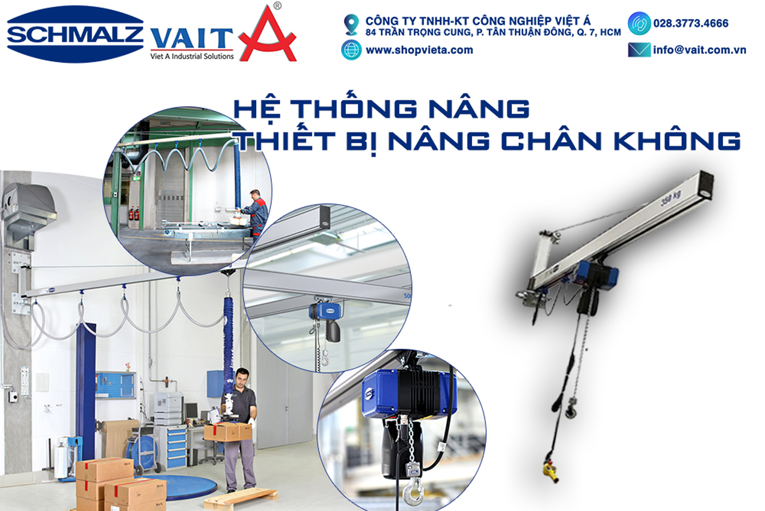 TRỤC NÂNG THIẾT BỊ NÂNG CHÂN KHÔNG - VIỆT Á