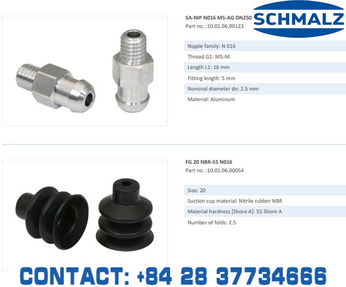 SUCTION CUP - 10.01.06.00029 - Vacuum Technology, Industrial Lifter in Vietnam, VACUUM SUCTION CUPS - Schmalz